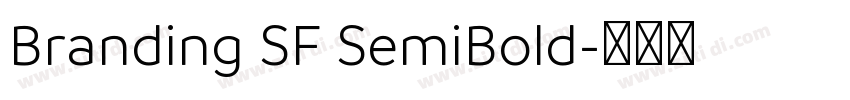 Branding SF SemiBold字体转换